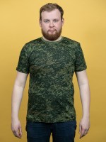 Футболки камуфляжные с нанесением логотипов или символики (пиксельный камуфляж России).